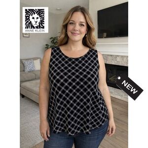 NWT Anne Klein ladies black silver velvet velour feel evening sleeveless…